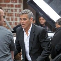 George Clooney on the set of a Mercedes Benz E300 L advert photos | Picture 78303